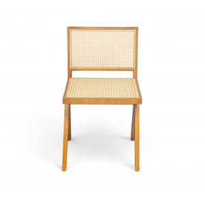 Chandigarh Dining Room Chairs with Natural Rattan (Set of 2)