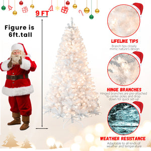 9FT Pre-Lit Christmas Tree