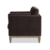 Knox 36" Modern Farmhouse Arm Chair, Deep Brown Performance Velvet