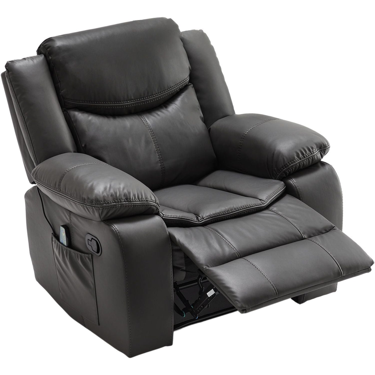 Recliner Chair With Vibration And Heating - Gray