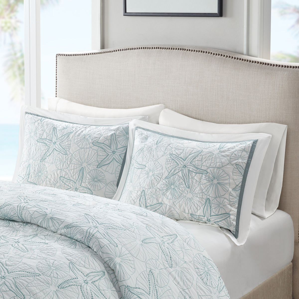 Duvet Cover Mini Set White Full/Queen