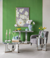 Aesthetic Rectangular Dining Table with Floral Design