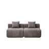 Modular Sectional Sofa With 2 Pillows, Symmetrical Design