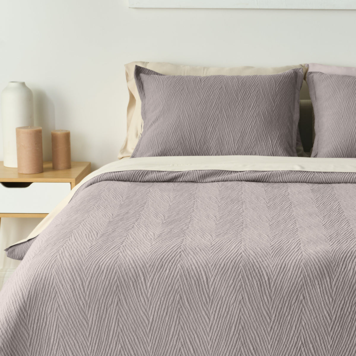 Moisture-Wicking Queen Duvet Set with PowerSnap™ - Taupe