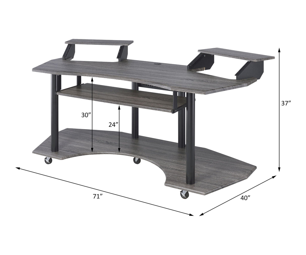 Eleazar Music Recording Studio Desk - Wood