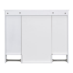Wall Mounted Bathroom Storage Cabinet With Mirror, Medicine Cabinet With Towel Bar