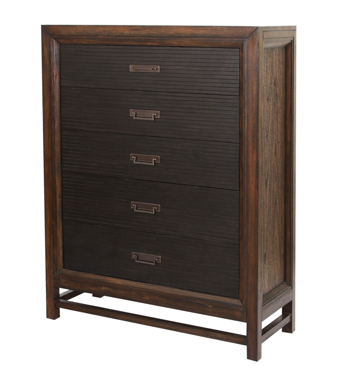 Five-Drawer Chest No Assembly Required Two-Tone Finish