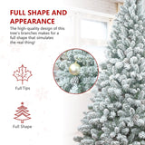 4FT Flocked Christmas Tree with Pine Cones and Snowy PVC Design