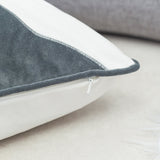 Holiday Reindeer Velvet Accent Pillow 20x20 – White and Gray with Insert