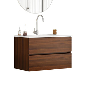 32-Inch Wall-Mounted Bathroom Vanity