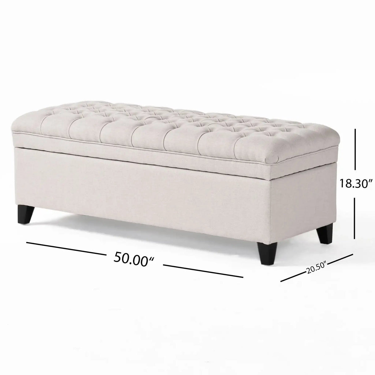 Juliana Storage Ottoman With Birch Legs