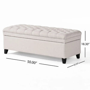 Juliana Storage Ottoman With Birch Legs
