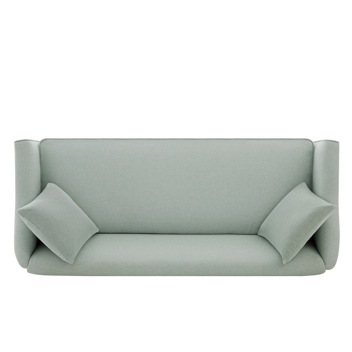3 Seater Sofa With Wrap Around Armrests And Throw Pillows