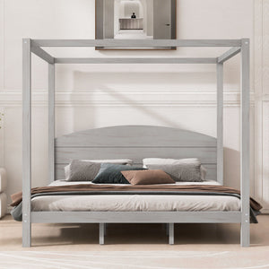 anopy Platform Bed With Headboard And Support Legs