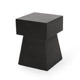 Outdoor Side Table, Patio End Table - Black