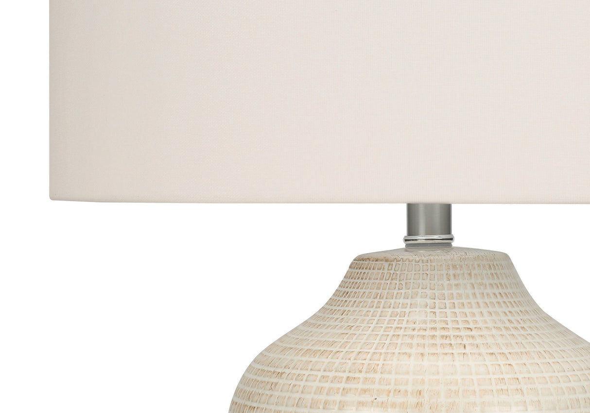Lighting, 26'h, Table Lamp, Cream Ceramic, Ivory / Cream Shade, Contemporary