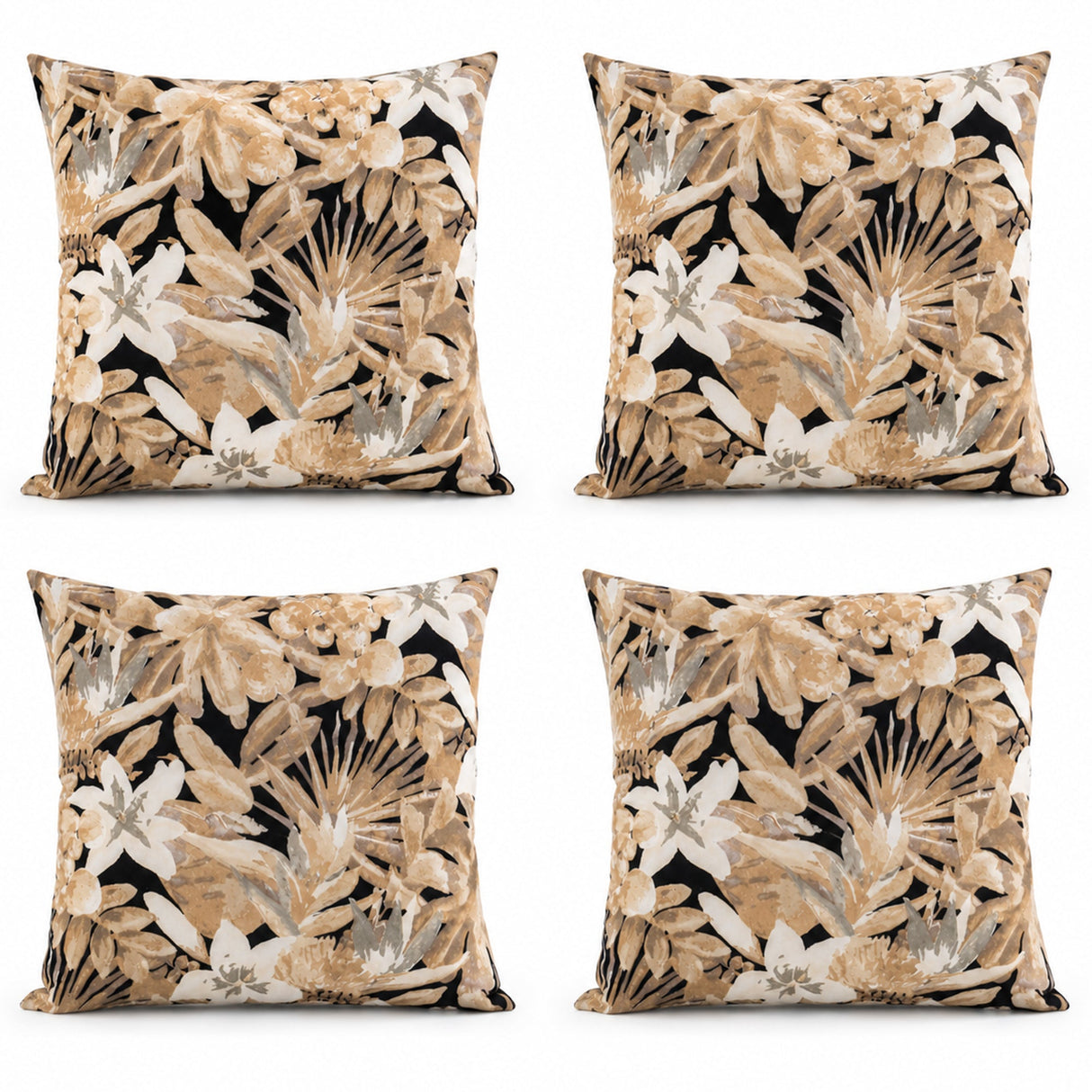 4 Pack Outdoor Pillow Covers - Water-Repellent Decorative Cushion Covers