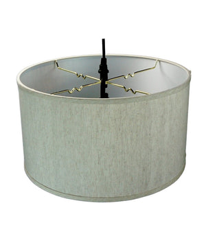 16"W 2 Light Swag Plug-In Pendant  Textured Oatmeal with Diffuser Black Cord