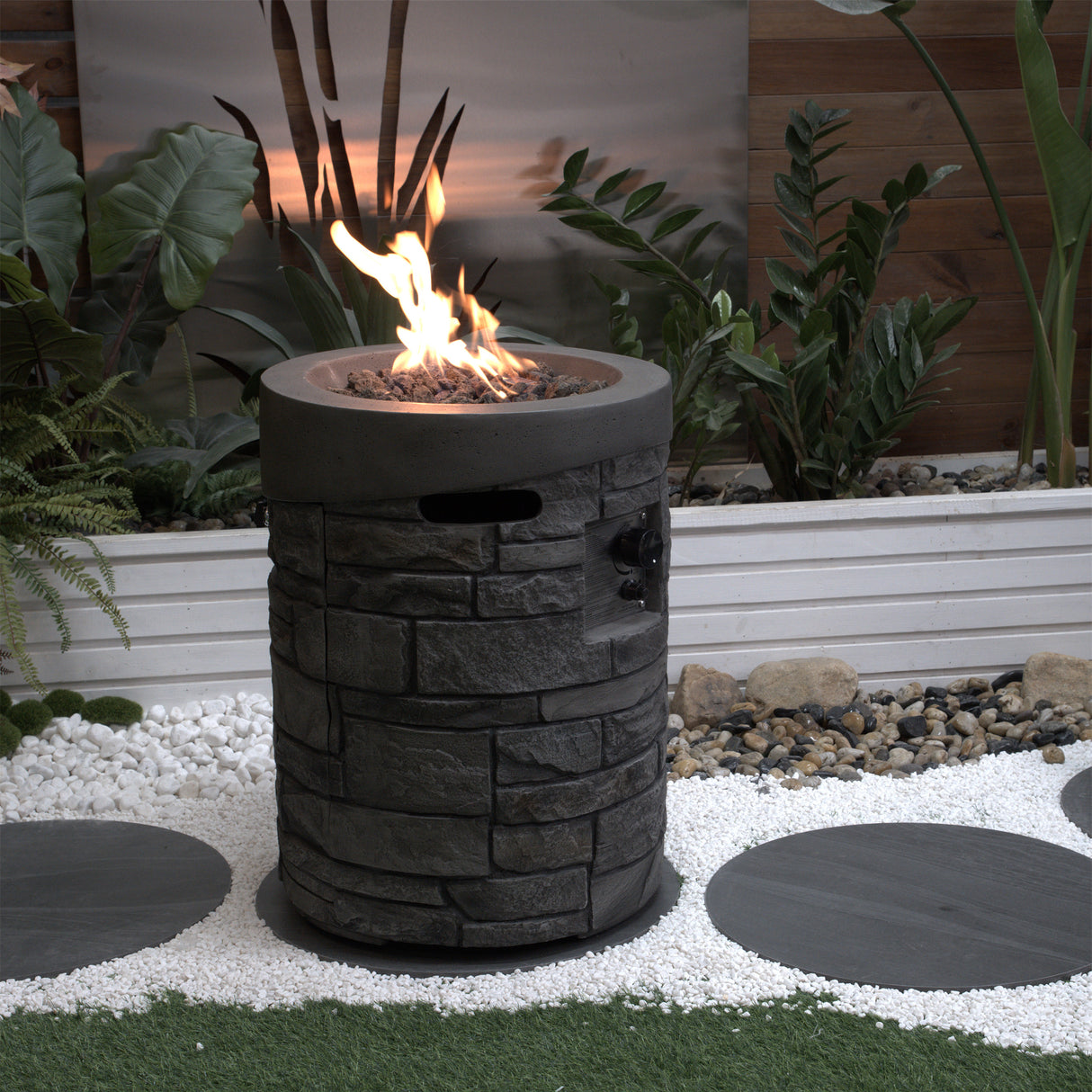 32000-BTU,-CSA-Certification-Diameter-20-Inch-Round-Outdoor-Gas-Fire-Pit,Contain-2.5kg-Lava-Stone-And-Rainproof-Cover,Magnesium-Oxide-Cultured-Stone-Surface-Finished,,-More-Suitable-for-Outdoor-Garden-Fire-Pits