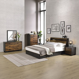 Eos - Dresser - Walnut & Black