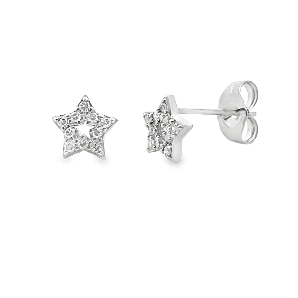 .05ct Diamond Earrings 14KT White Gold