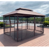 Gazebo tent with double roof & mosquito net