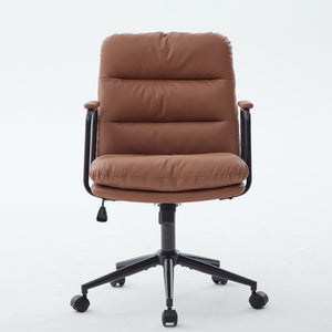 Mid Back Home Office Desk Task Chair with Wheels and Arms