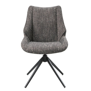 Malika - Side Chair With Swivel (Set of 2) - Brown Gray