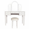 Mirrored Makeup Vanity Table Set With Adjustable Lighting And Storage