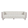 Contemporary Mid-Century Charm 3 Seater Sofa With Button Tufted Waffle Stitching