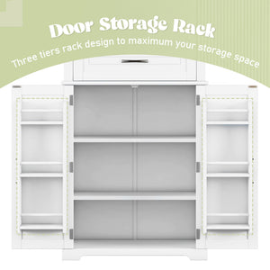 Bathroom Storage Cabinet With Multifunctional Storage Space, Drawer With Slide Rails, Adjustable Shelf