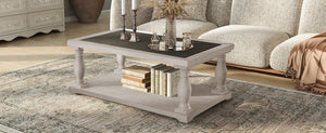 Vibe Haus Farmhouse Rectangular Coffee Table
