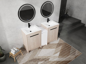 60 Inch Freestanding Bathroom Vanity with Ceramic Sink