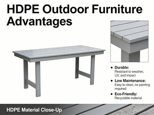 HDPE outdoor patio dining set, one table and four chairs. The outdoor dining furniture has sunshade holes and is suitable. It is suitable for lawns, gardens, backyards, and pool sides.Grey,Waterproof