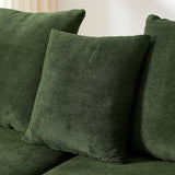110.25x67'' Modern Upholstered L-Shape Sectional Sofa Velvet Green
