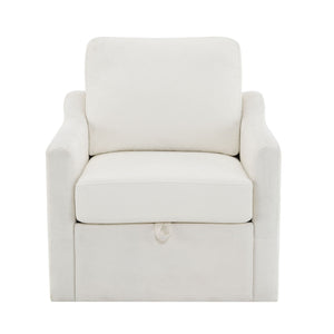 Swivel Arm Chair With USB Type-C Charging And Book Pocket