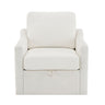 Swivel Arm Chair With USB Type-C Charging And Book Pocket
