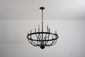 18-Light Industrial Iron Candle Chandelier