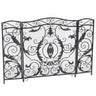 Mariella Traditional Floral Iron Fireplace Screen With Ornate Design