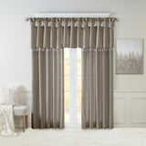 Twist Tab Lined Window Curtain Panel Pewter 50x108"