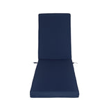 Outdoor Chaise Lounge Chair Cushion - Navy Blue Polyester