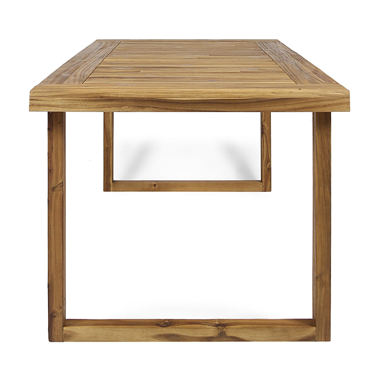 Outdoor 7 Piece Dining Set With Cushions - Sandblasted Natural / Beige
