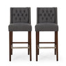 Solstara - Upholstered Dining Barstool With Button Tufted And Wing Back