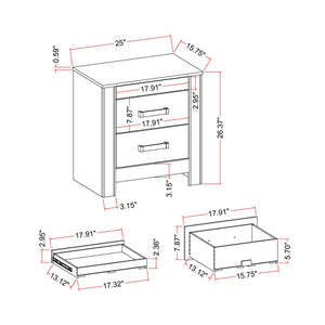 Lorenzo - 5 Piece Bedroom Set With Glittered Detailing