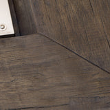 Anchorage 32'' Wood Square MGO Fire Pit Brown - 40,000 BTU