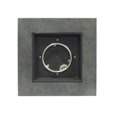 Modern Iron Square Fire Pit with Stone Gray Finish