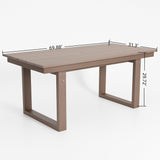 7-Piece HDPE Outdoor Dining Set for 6 – Antique Dark Oak