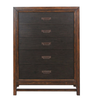 Five-Drawer Chest No Assembly Required Two-Tone Finish