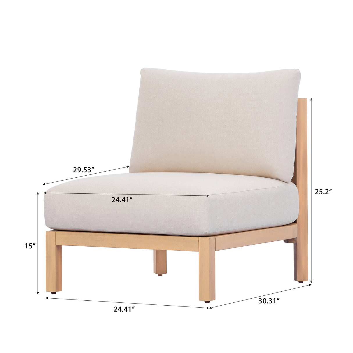 5 Piece Acacia Wood Outdoor Sofa Set with Rope-Woven Chairs