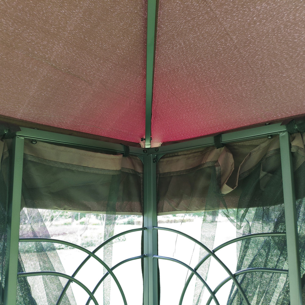 Gazebo tent with double roof & mosquito net